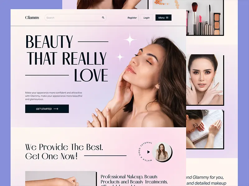 Beauty Product Landing Page UI Design