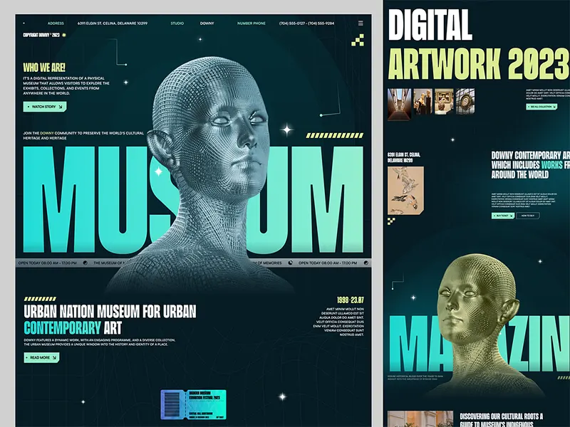 Digital Museum Landing Page UI Design